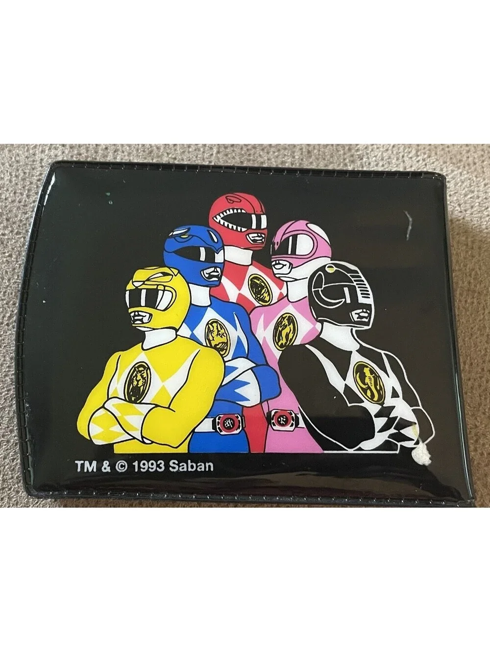 Vintage Mighty Morphin Power Ranger Vinyl Billfold Wallet 1993 Saban